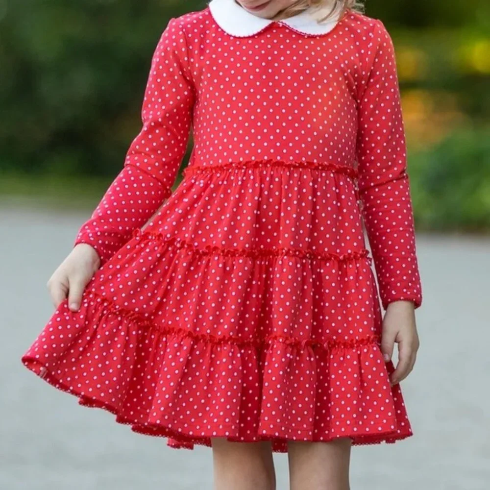 Red polka dot dress